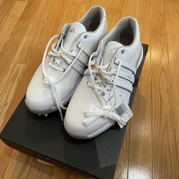 Adidas Women's Tour360 24 Boost Golf Shoes, White/Core Black/Silver Metallic - Picture 5 of 15